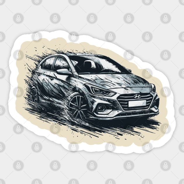 Hyundai Accent Sticker by Vehicles-Art